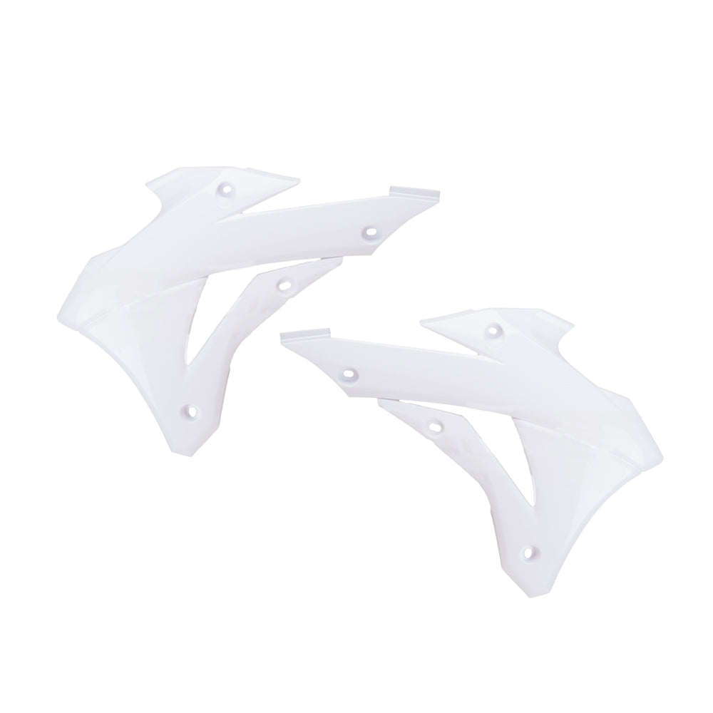Polisport Rad Radiator Scoops Tank Panels For Kawasaki KX 100 White 2014-2018